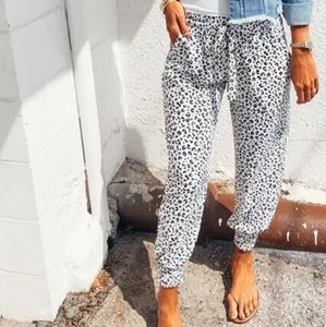 Leopard print joggers